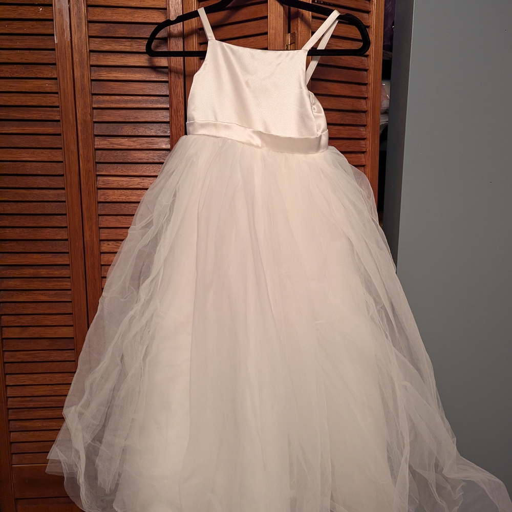 Dessy Collection White Formal Kids Dress